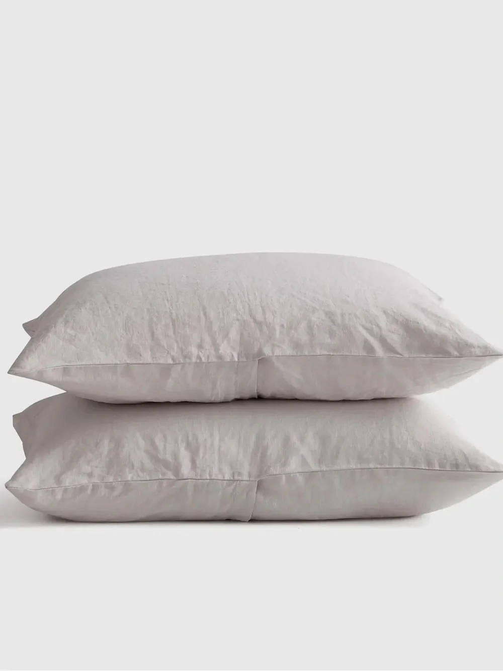 NWOT Quince European Linen King Sham Set in Light Grey